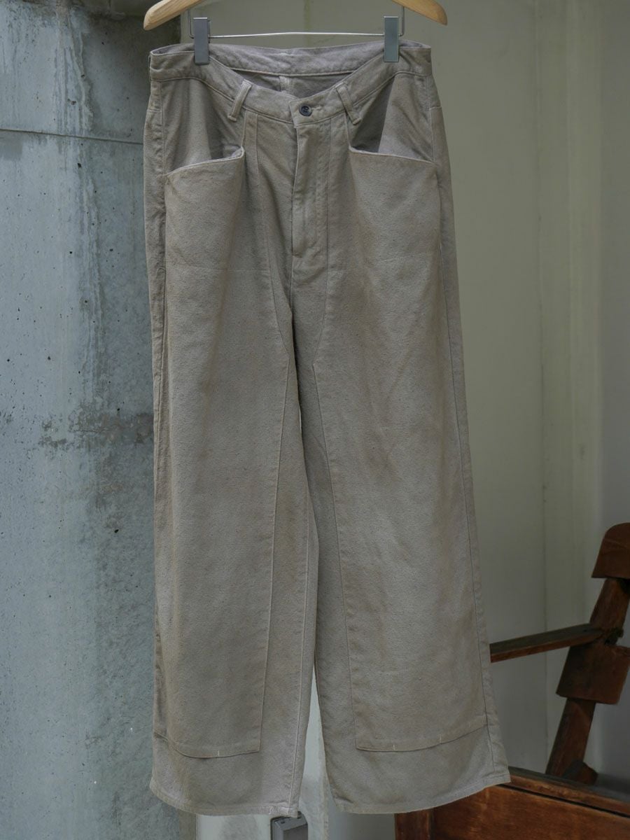 ANCELLM C/R DUCK DOUBLEKNEE PANTS サイズ1 C/R DUCK DOUBLEKNEE PANTS(WHITE) – ANCELLM