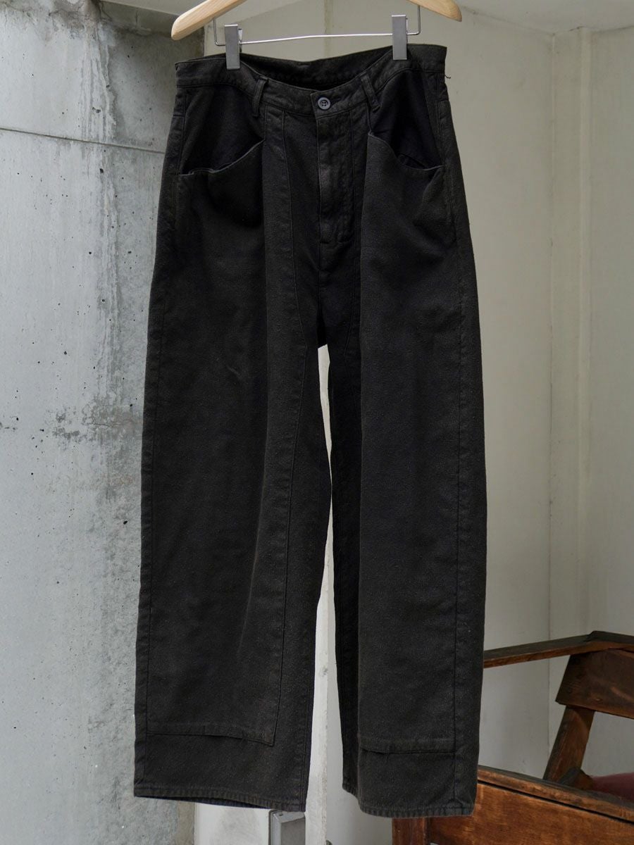 C/R DUCK DOUBLEKNEE PANTS[BLACK] | 1LDK (ワンエルディーケー) 公式