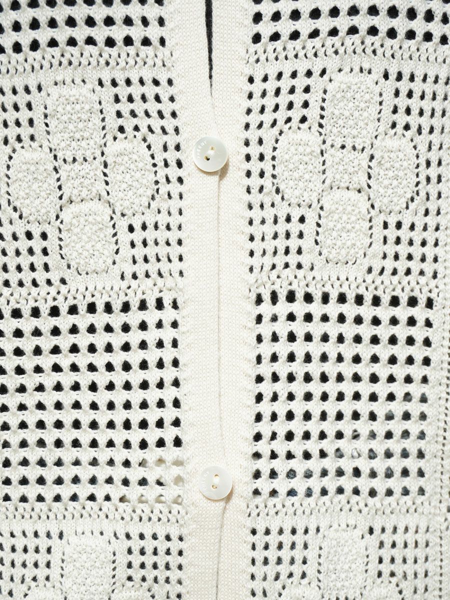 Cotton Lace Stitch Cardigan[IVORY] | 1LDK (ワンエルディーケー