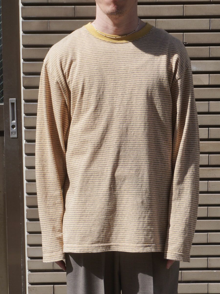 ORIGINAL BORDER L/S T-SHIRTS[YELLOW] | 1LDK (ワンエルディーケー