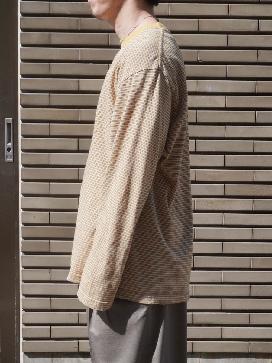 ORIGINAL BORDER L/S T-SHIRTS[YELLOW] | 1LDK (ワンエルディーケー