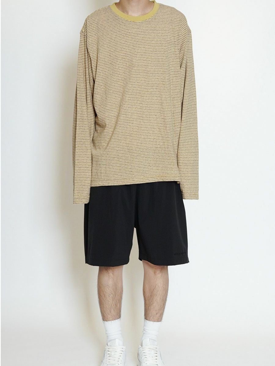 ORIGINAL BORDER L/S T-SHIRTS[YELLOW] | 1LDK (ワンエルディーケー