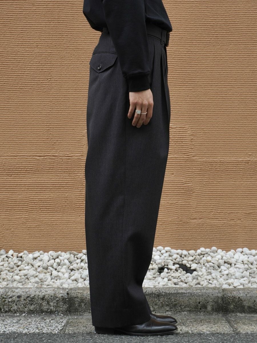 MENS】THE SLACKS BELTED 2 TUCK[TOP GRAY] | 1LDK (ワンエルディー