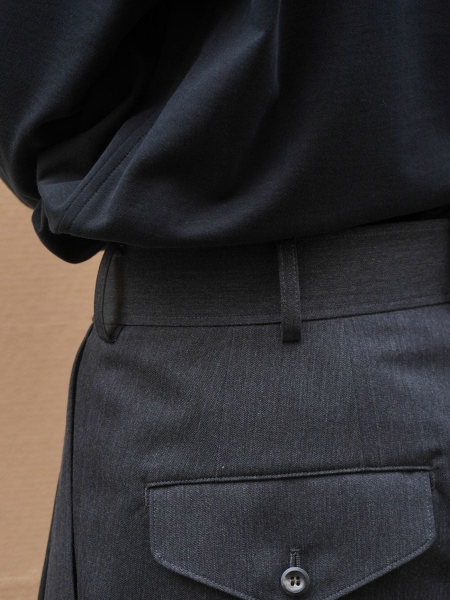 MENS】THE SLACKS BELTED 2 TUCK[TOP GRAY] | 1LDK (ワンエルディー