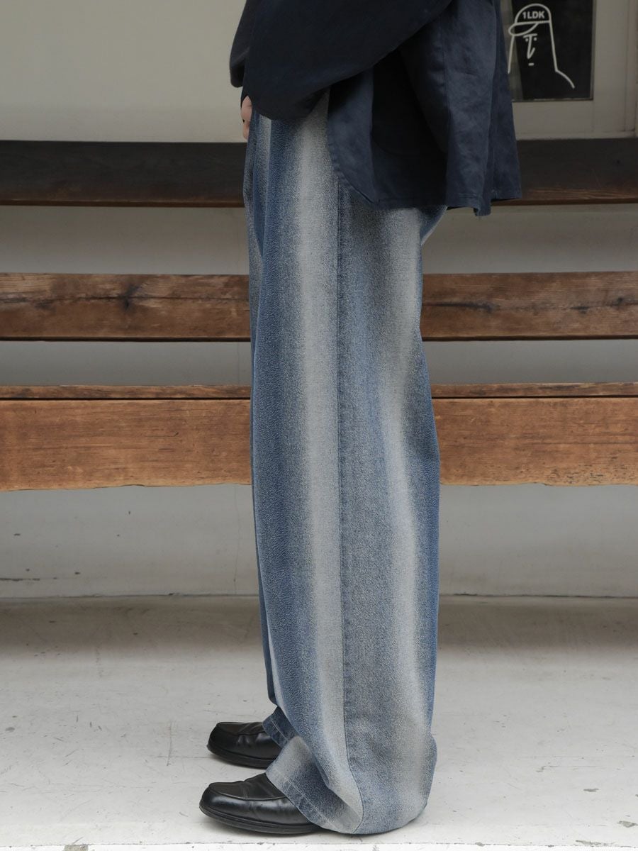 GRADATION DENIM PANTS (BAGGY)[SAX] | 1LDK (ワンエルディーケー
