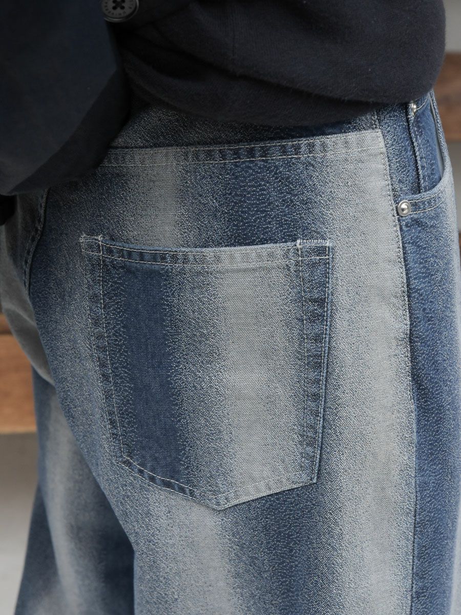 GRADATION DENIM PANTS (BAGGY)[SAX] | 1LDK (ワンエルディーケー