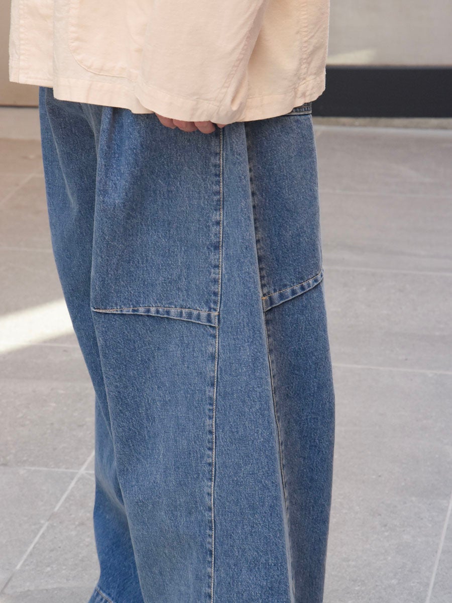 DEAN JULIUS (Wide-legged denim trousers)[stone] | 1LDK (ワンエル