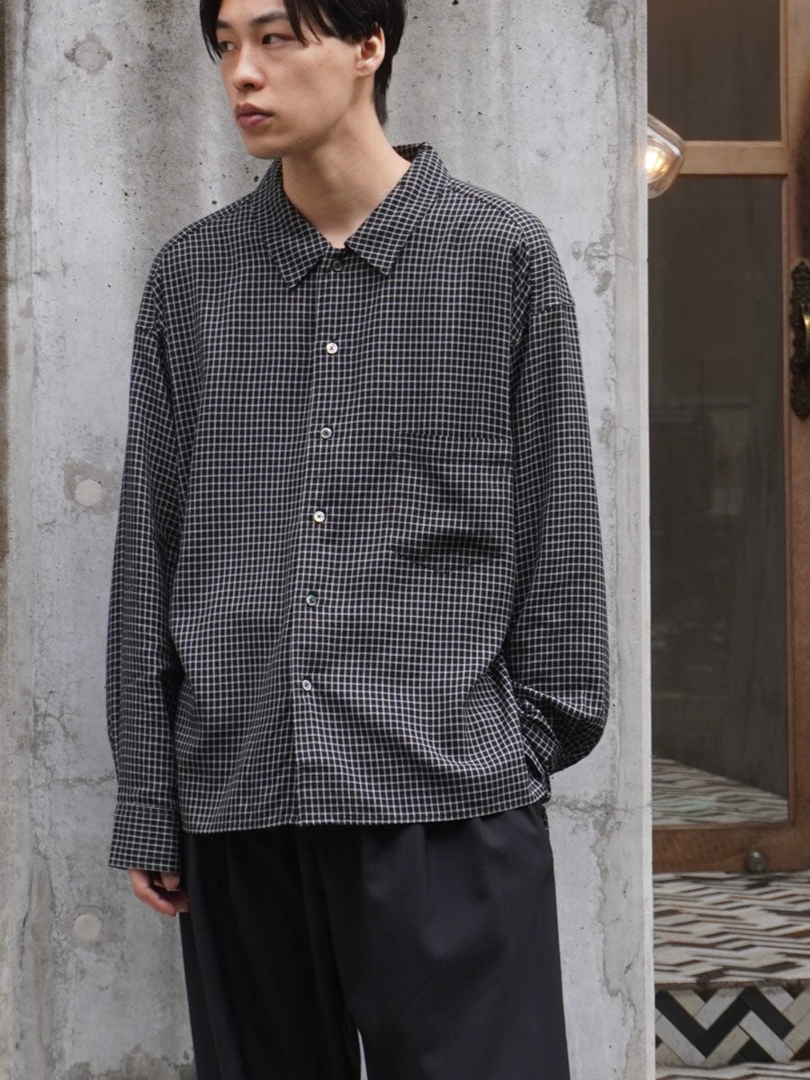 RAYON CHECK SHIRT[BLACK] | 1LDK (ワンエルディーケー) 公式サイト