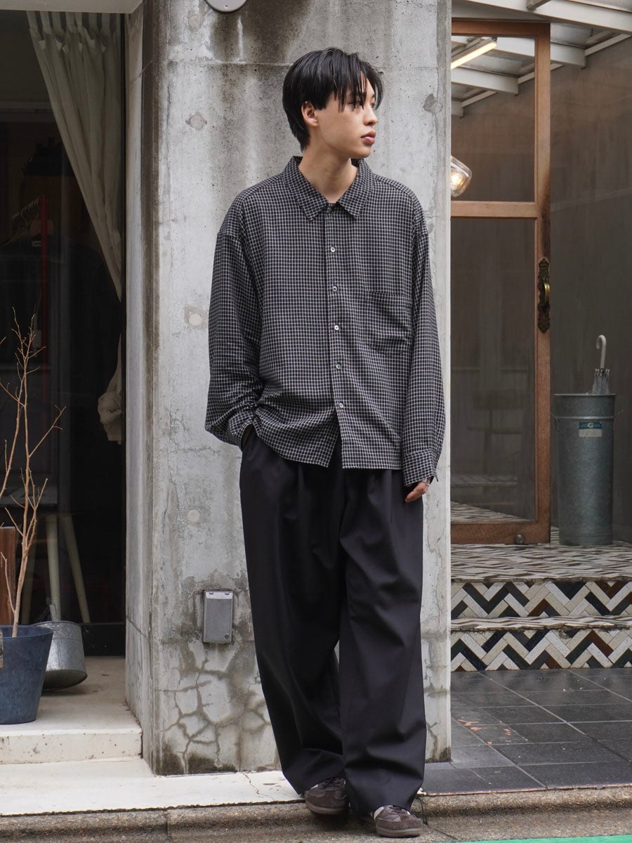 RAYON CHECK SHIRT[BLACK] | 1LDK (ワンエルディーケー) 公式サイト