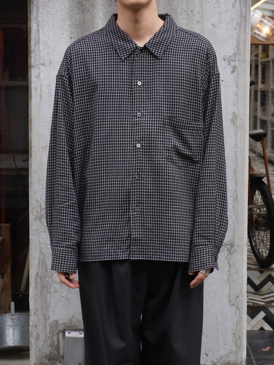 は*ん様 house on the hill L/S Tee (Checker) RAYON CHECK SHIRT[BLACK] | 1LDK (ワンエルディーケー) 公式サイト