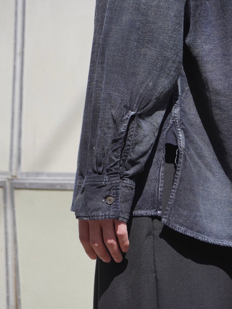 BRUSHSTROKE AGING SHIRT[BLACK] | 1LDK (ワンエルディーケー) 公式サイト