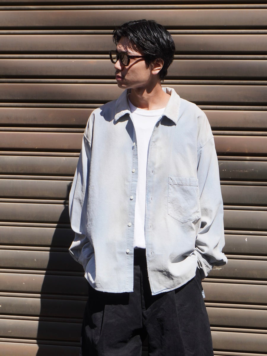 BRUSHSTROKE AGING SHIRT[INDIGO] | 1LDK (ワンエルディーケー) 公式サイト