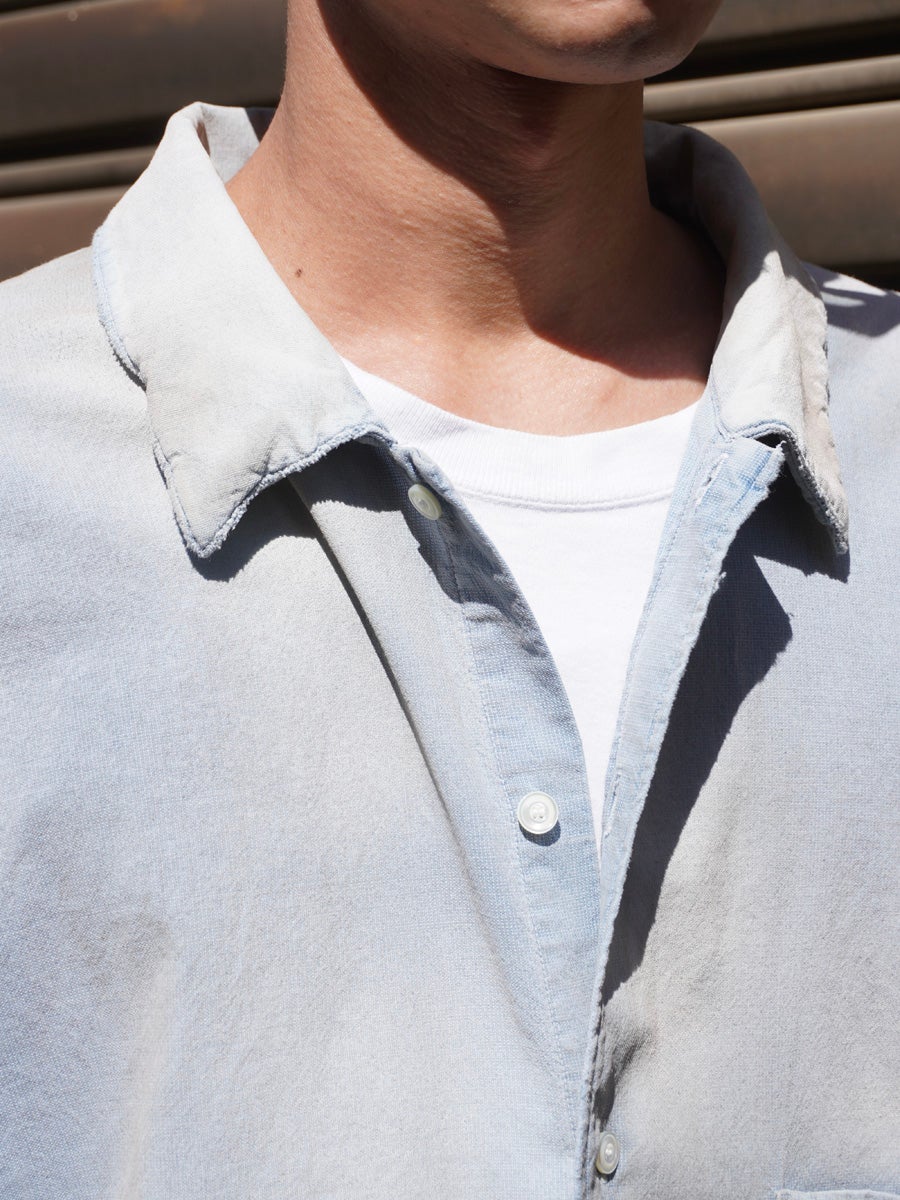 BRUSHSTROKE AGING SHIRT[INDIGO] | 1LDK (ワンエルディーケー) 公式サイト