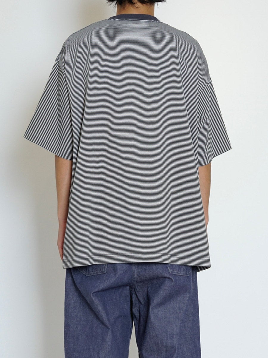 Borders様リクエスト MERCERIZATION BORDER WIDE S/S TEE[CHARCOAL] | 1LDK (ワンエルディー