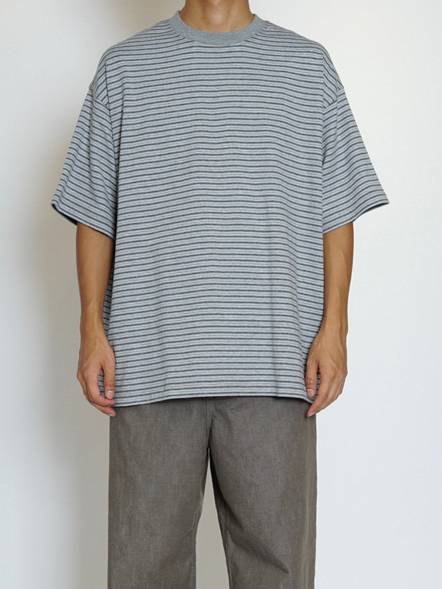 BORDER WIDE S/S TEE[GRAY] | 1LDK (ワンエルディーケー) 公式サイト