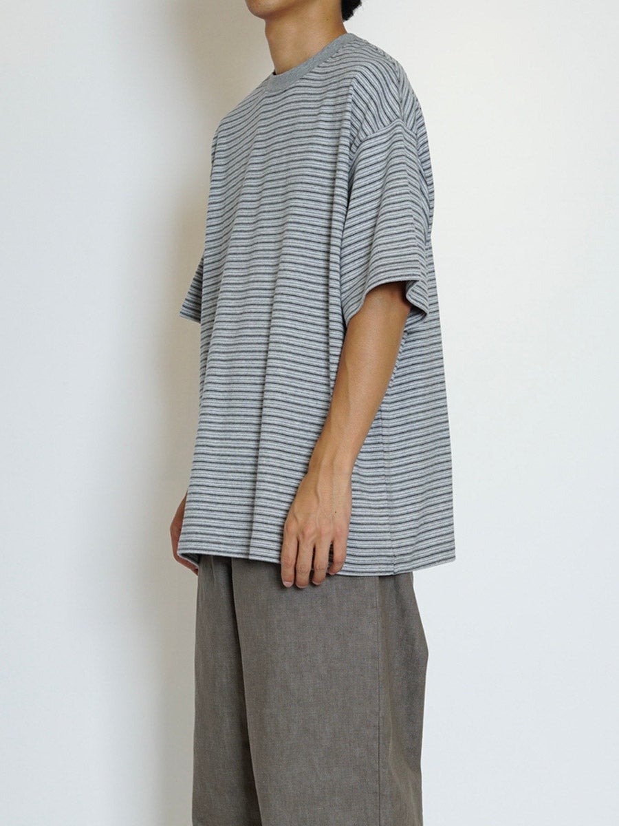 BORDER WIDE S/S TEE[GRAY] | 1LDK (ワンエルディーケー) 公式サイト