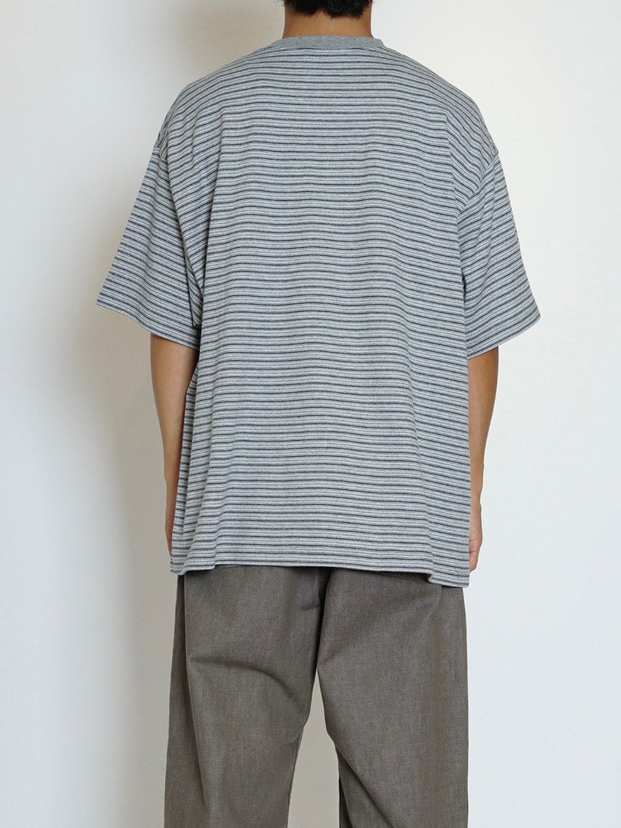 BORDER WIDE S/S TEE[GRAY] | 1LDK (ワンエルディーケー) 公式サイト