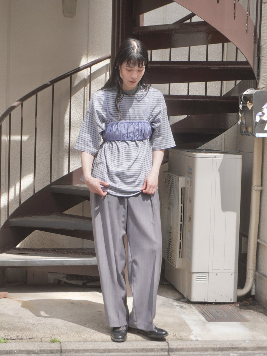 BORDER WIDE S/S TEE[GRAY] | 1LDK (ワンエルディーケー) 公式サイト