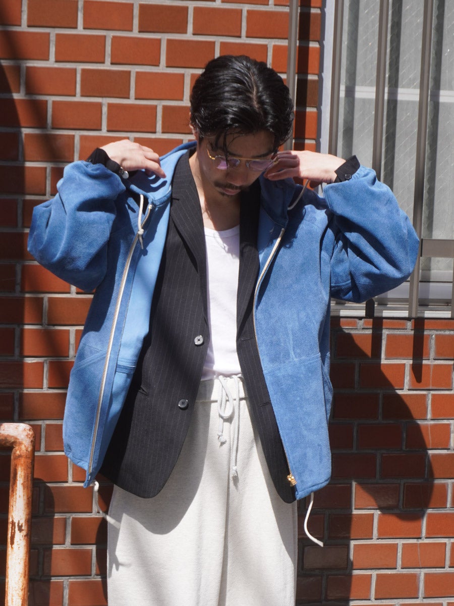 Deuxieme Classe AMERICANA HOOD SWEAT ブルー WASHED DOUBLE ZIP HOODIE blue – 1818