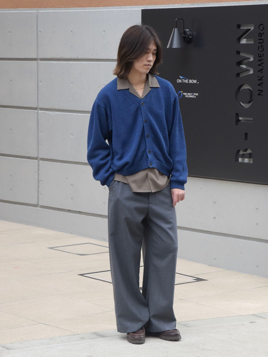 Cotton Washi Hand Frame Cardigan[INDIGO BLUE] | 1LDK (ワンエル