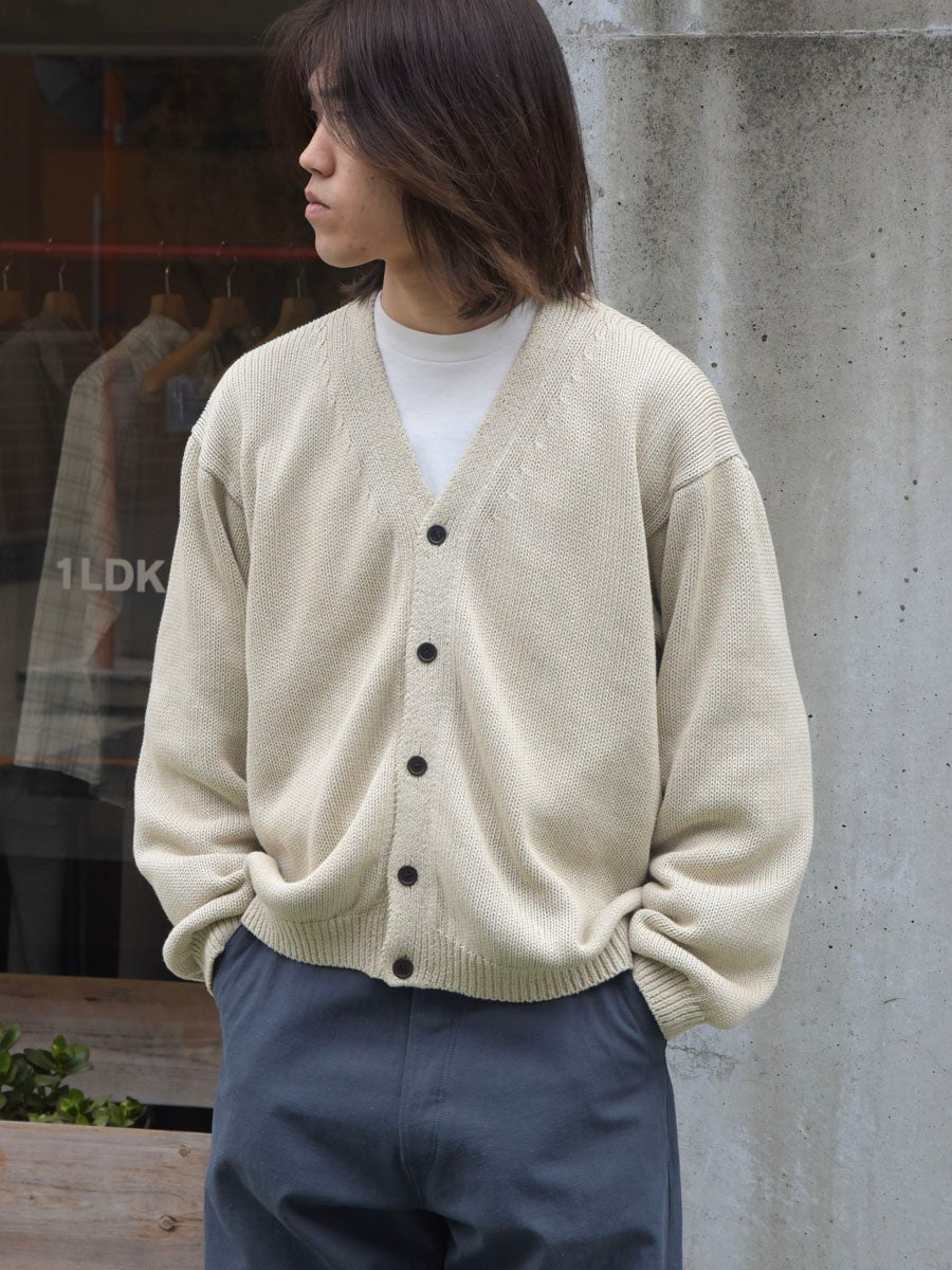 トップス KAPTAIN SUNSHINE Cotton Washi Cardigan Cotton Washi Hand Frame Cardigan[ASH GRAY] | 1LDK (ワンエルディー