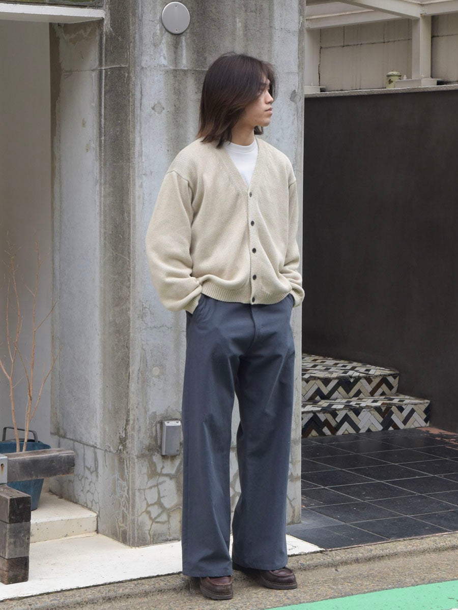 Cotton Washi Hand Frame Cardigan[ASH GRAY] | 1LDK (ワンエルディー