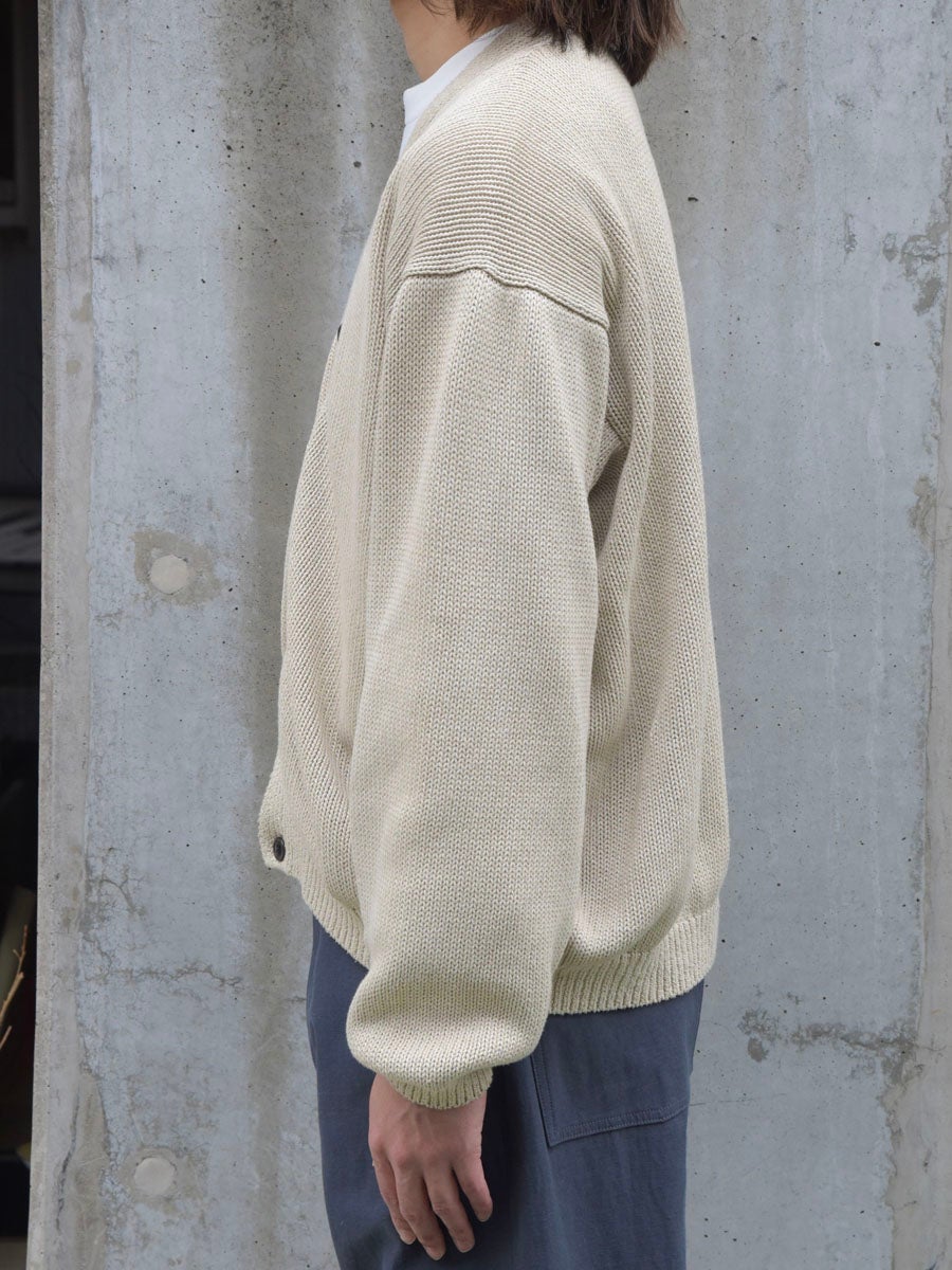 Cotton Washi Hand Frame Cardigan[ASH GRAY] | 1LDK (ワンエルディー