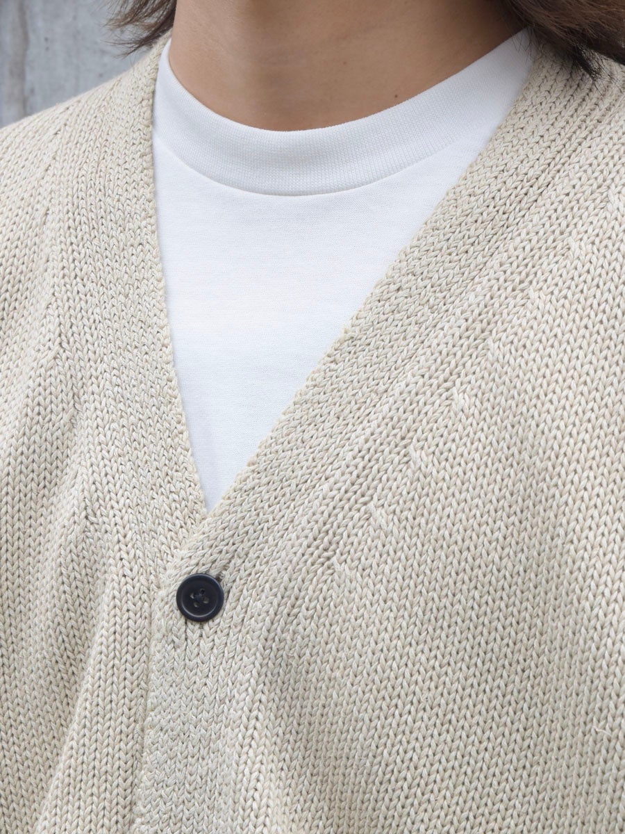 Cotton Washi Hand Frame Cardigan[ASH GRAY] | 1LDK (ワンエルディー