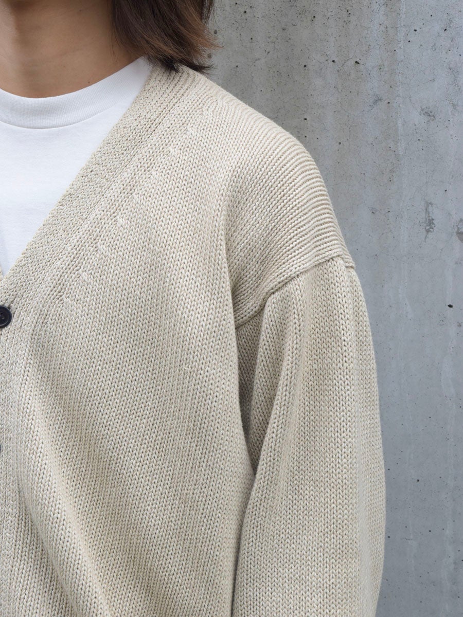 Cotton Washi Hand Frame Cardigan[ASH GRAY] | 1LDK (ワンエルディー