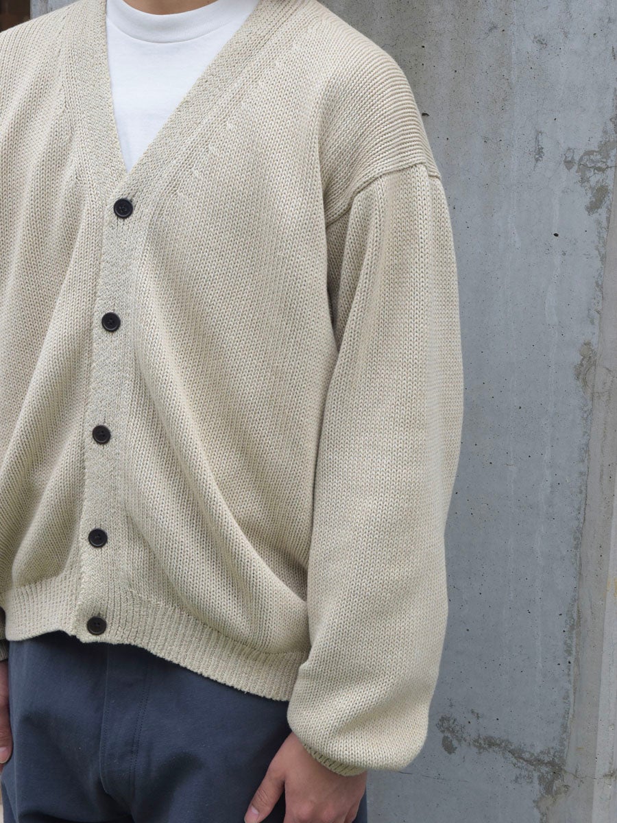 トップス KAPTAIN SUNSHINE Cotton Washi Cardigan Cotton Washi Hand Frame Cardigan[ASH GRAY] | 1LDK (ワンエルディー