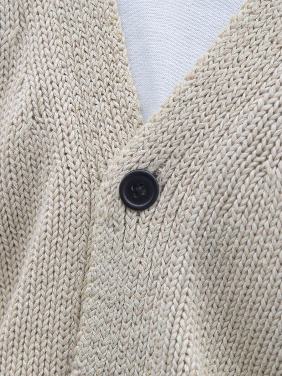 Cotton Washi Hand Frame Cardigan[ASH GRAY] | 1LDK (ワンエルディー
