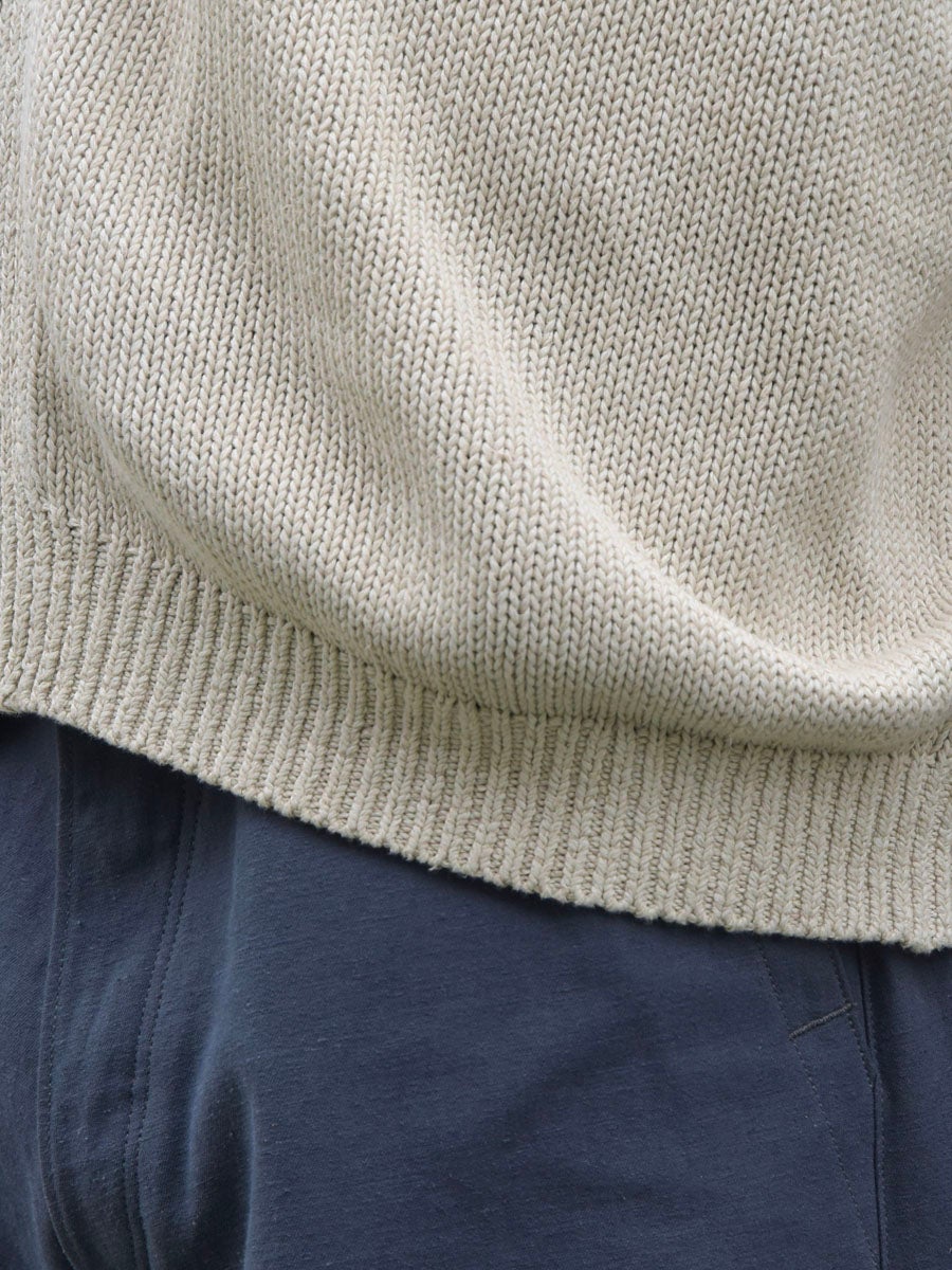 Cotton Washi Hand Frame Cardigan[ASH GRAY] | 1LDK (ワンエルディー