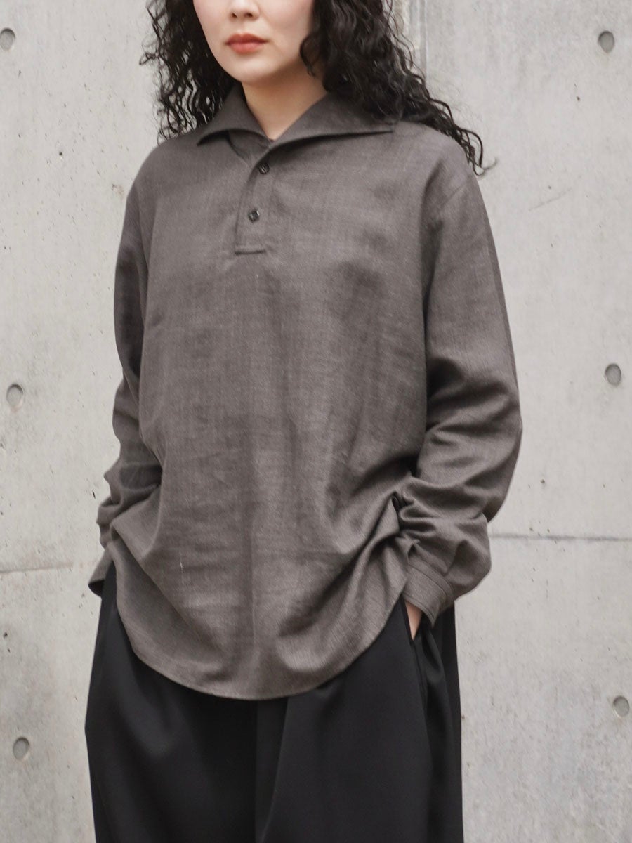 WOMENS】RERACS ITALIAN COLLAR PULLOVER SHIRT[BLACK] | 1LDK (ワン