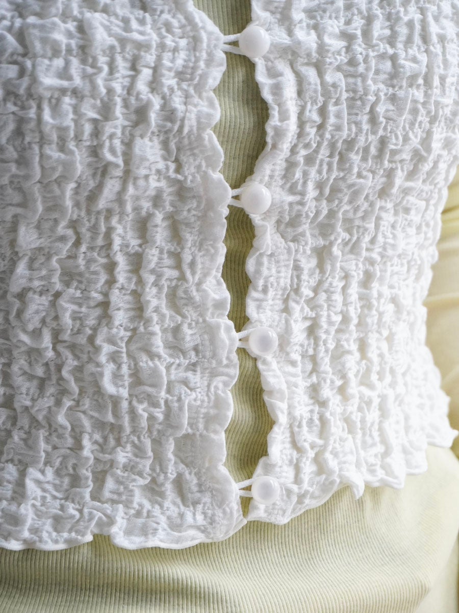 Shrink Lace Frill Camisole[IVORY] | 1LDK (ワンエルディーケー) 公式
