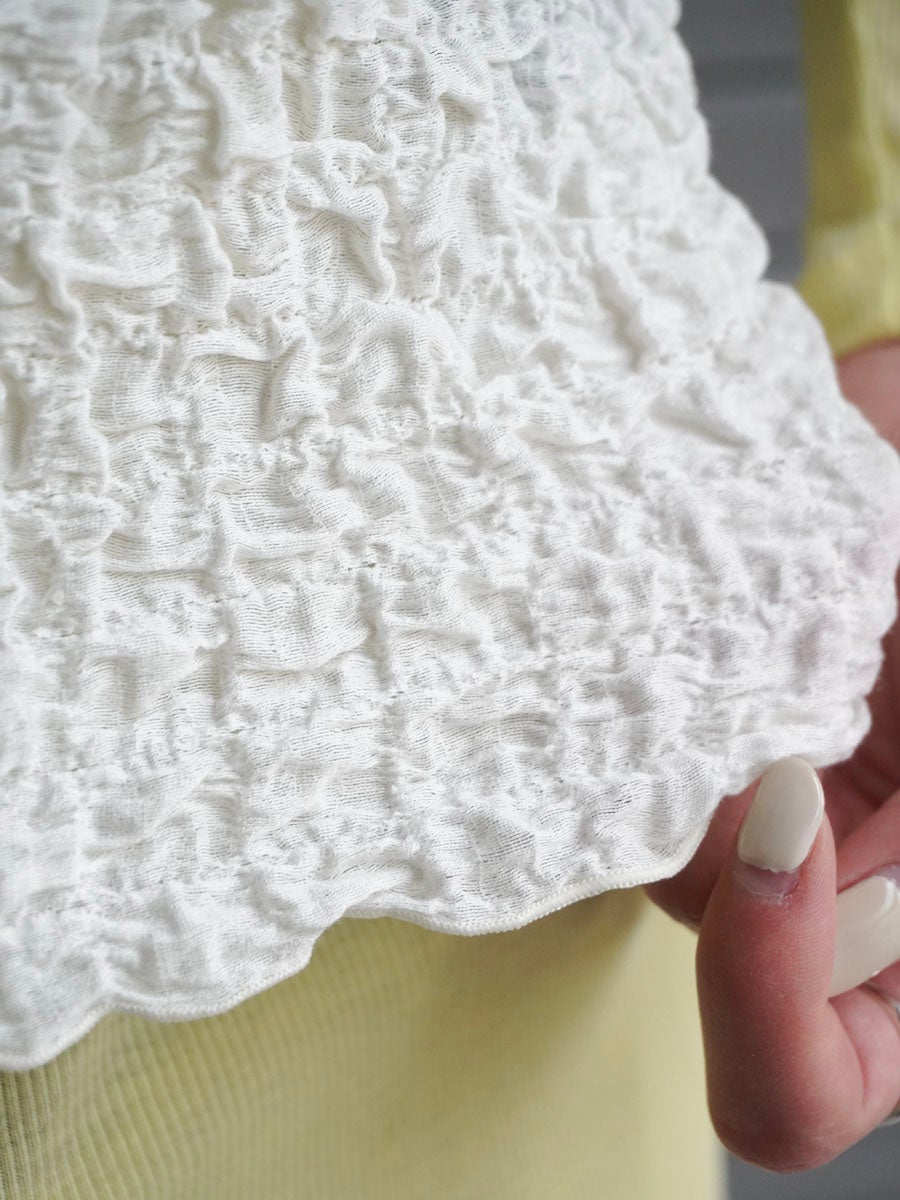Shrink Lace Frill Camisole[IVORY] | 1LDK (ワンエルディーケー) 公式