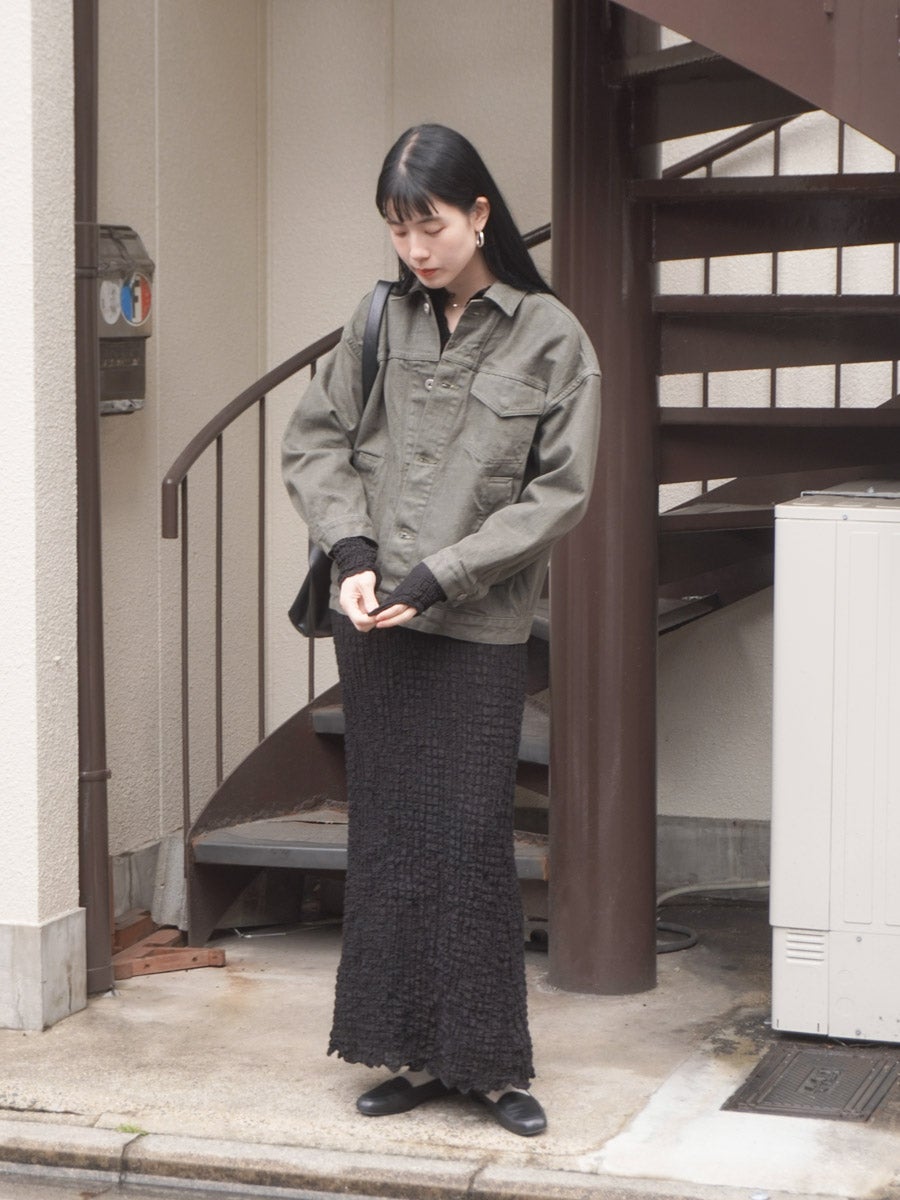 スカート Shrink Lace Frill Skirt BLACK Shrink Lace Frill Skirt[BLACK] | 1LDK (ワンエルディーケー) 公式サイト