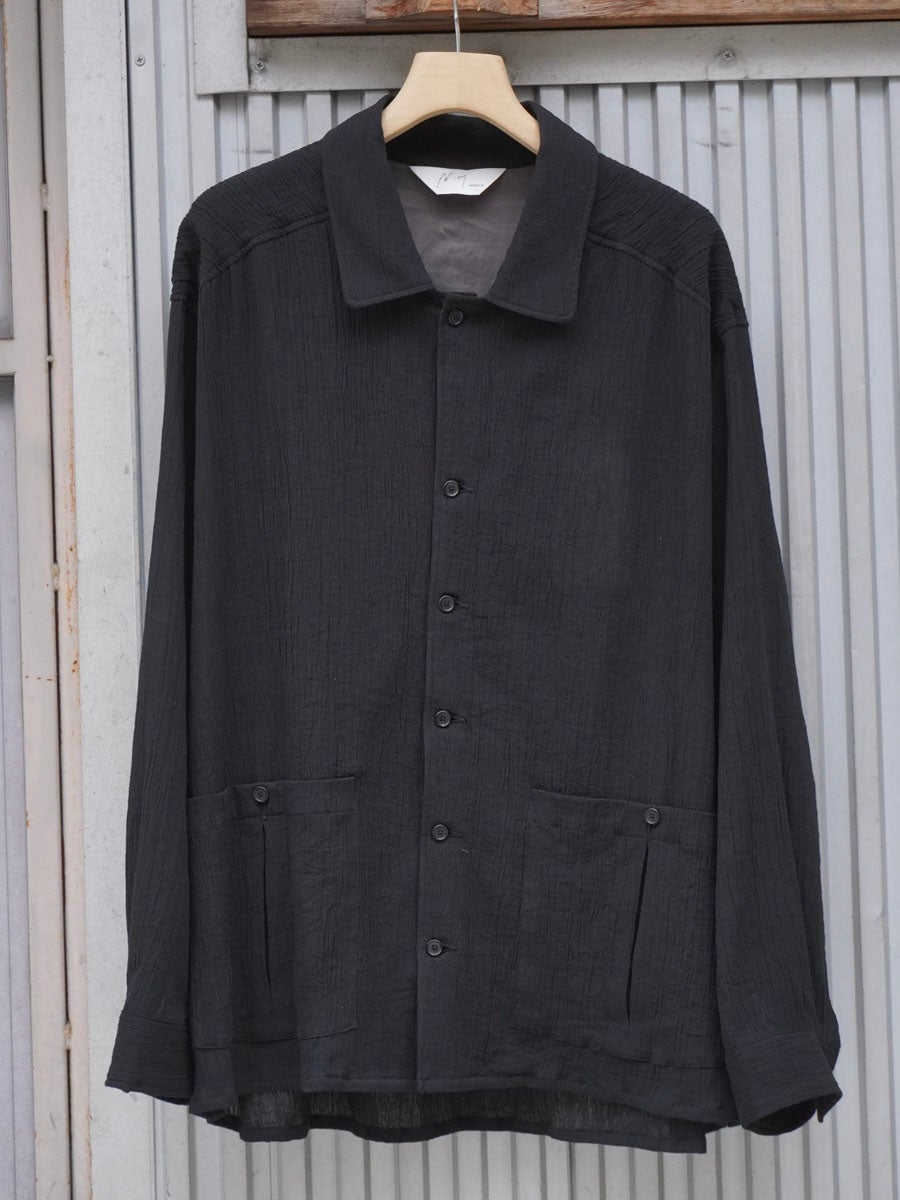 CREPE SHIRT JACKET[BLACK] | 1LDK (ワンエルディーケー) 公式サイト