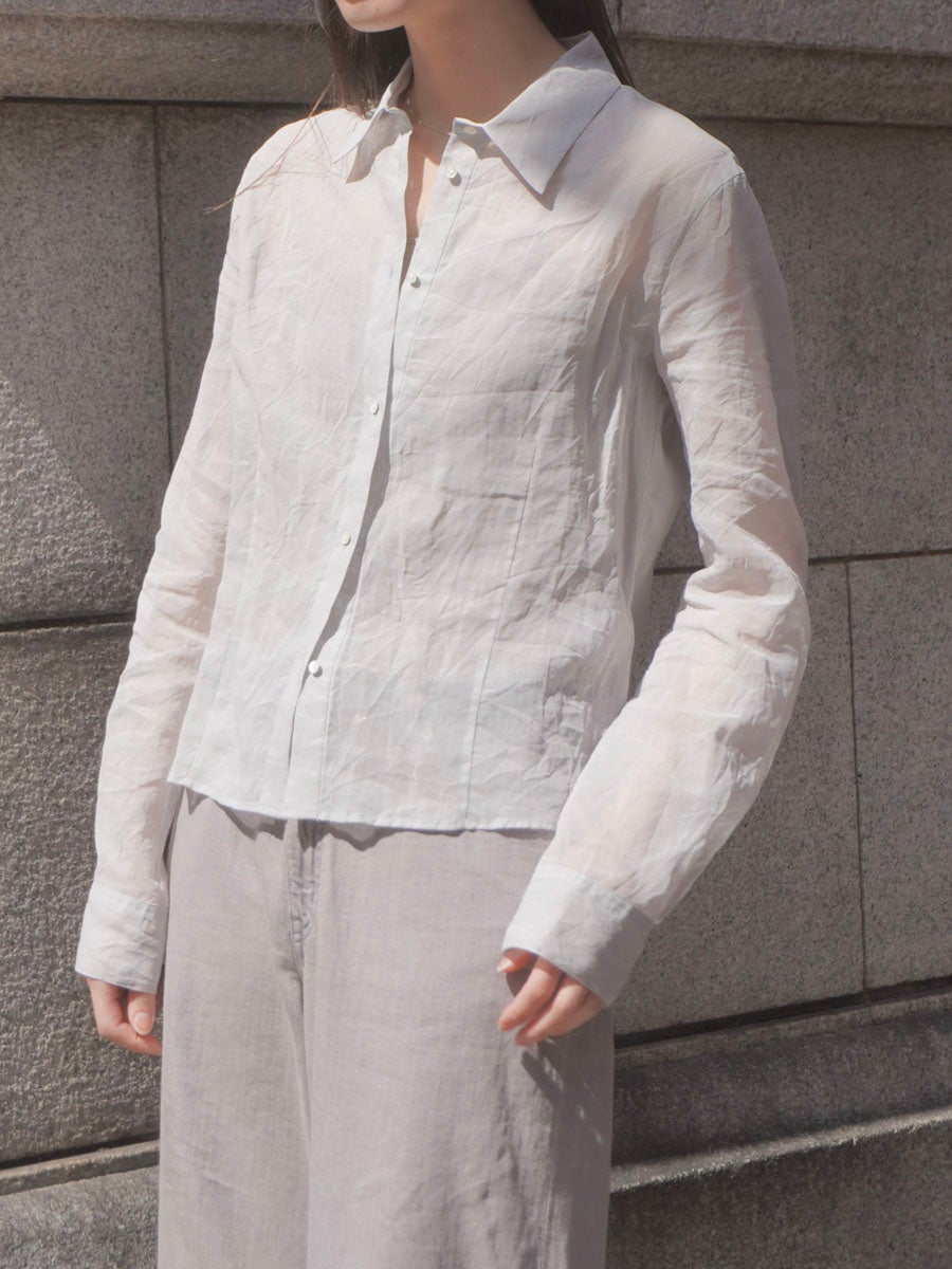Cotton Lawn Sheer Shirt[L-GRAY] | 1LDK (ワンエルディーケー) 公式サイト
