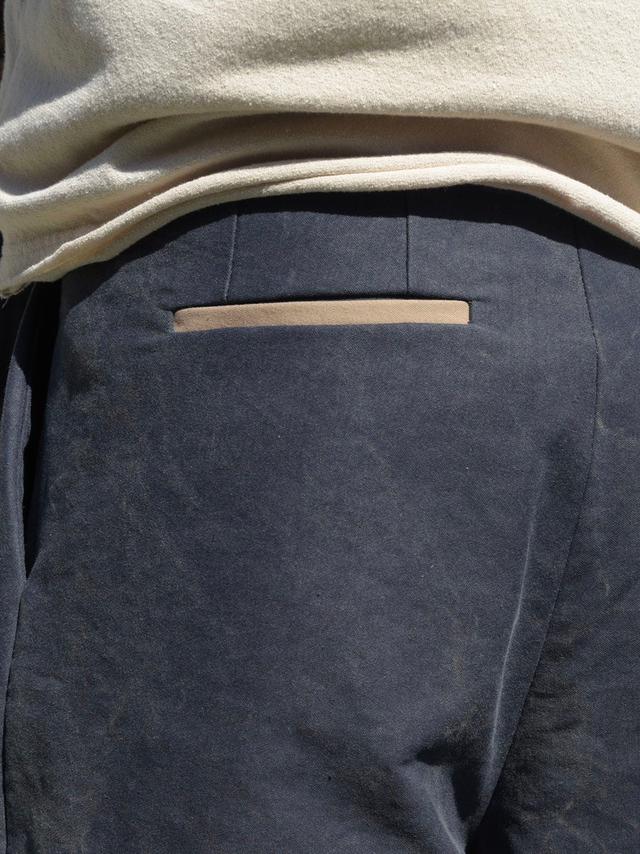 WASHED MOLESKIN 1TUCK WIDE PANTS[CHARCOAL] | 1LDK (ワンエルディー