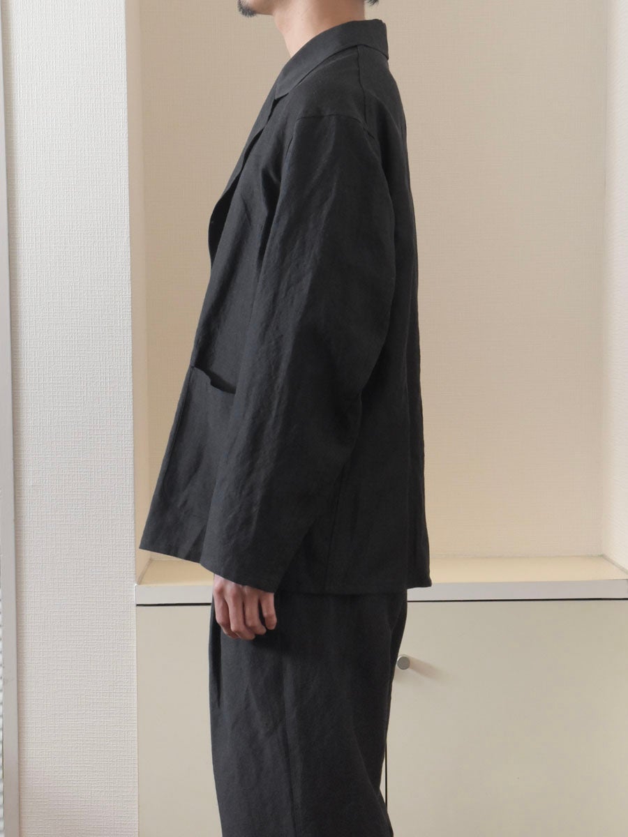 WOOL LINEN WORK JACKET[CHARCOAL] | 1LDK (ワンエルディーケー) 公式