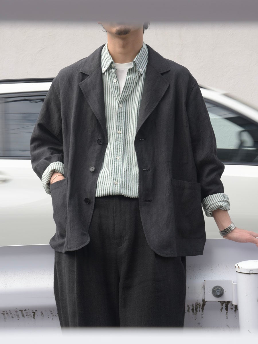 DseconD Linen Work Jacket 訳あり一点物 IMDSH2531LPD(ジャケット) 60s AUTLOOM LINEN PLAIN OVERDYE WORK JACKET│