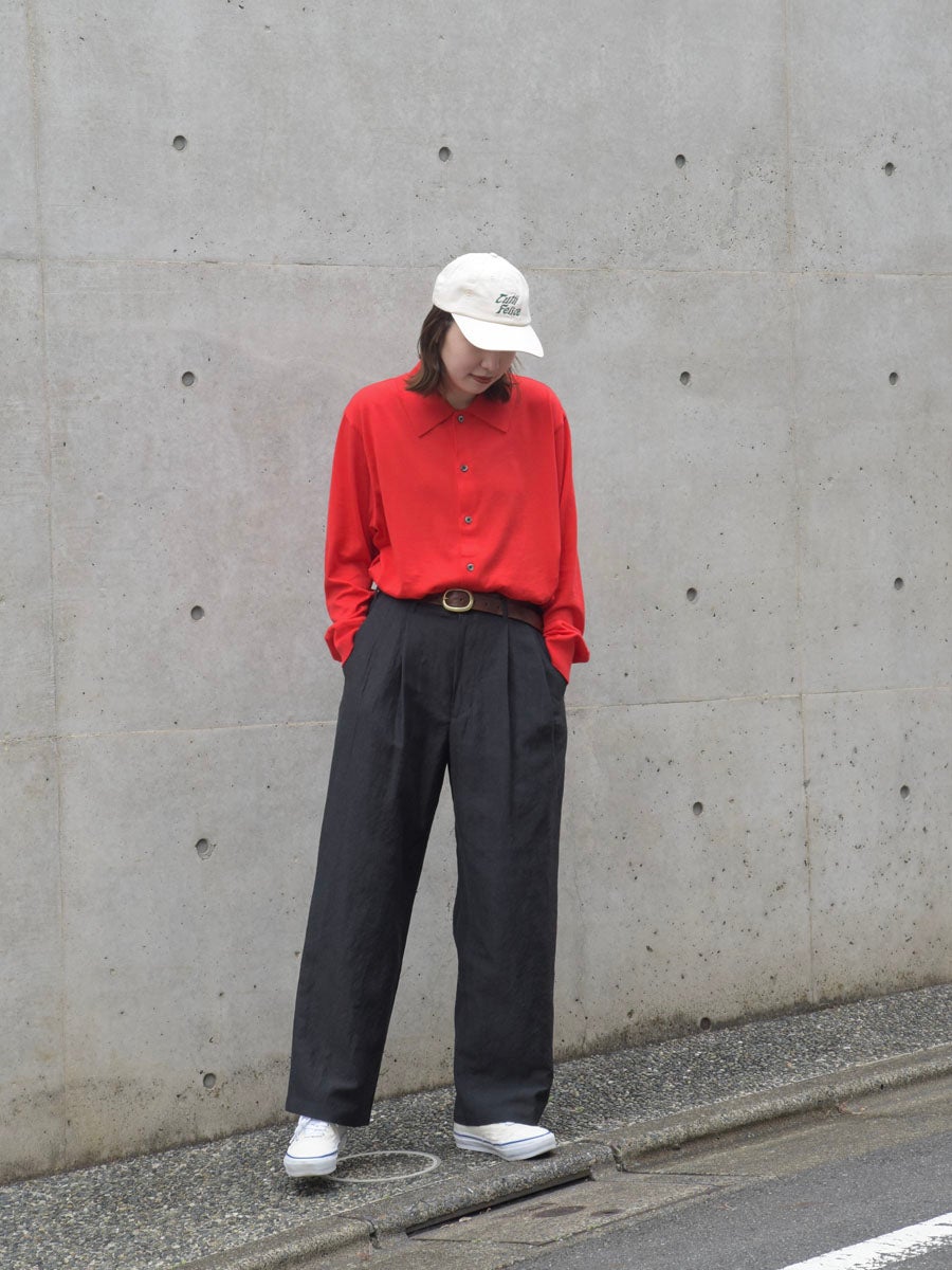 WOOL LINEN EASY TROUSERS[CHARCOAL] | 1LDK (ワンエルディーケー