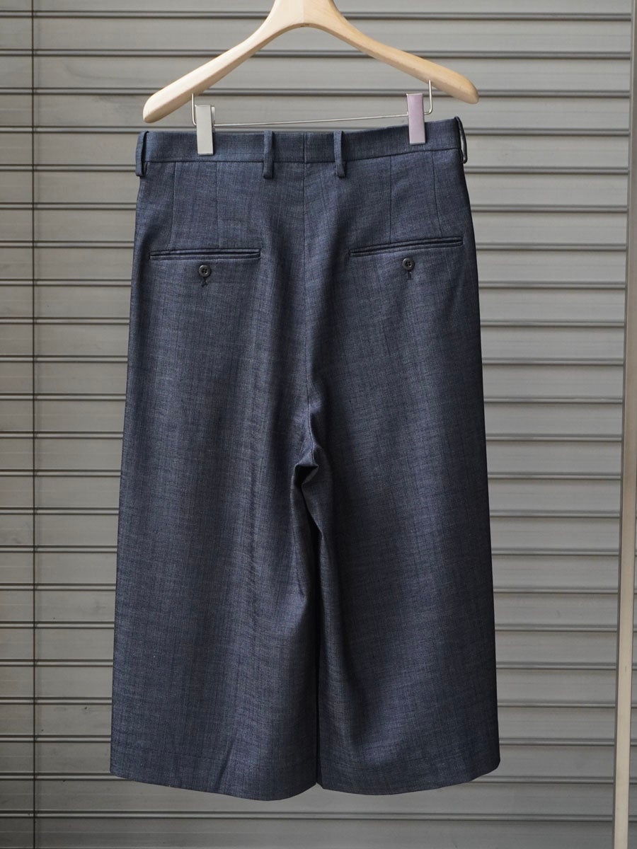 CROPPED TUCKED BAGGY PANTS[NAVY] | 1LDK (ワンエルディーケー) 公式