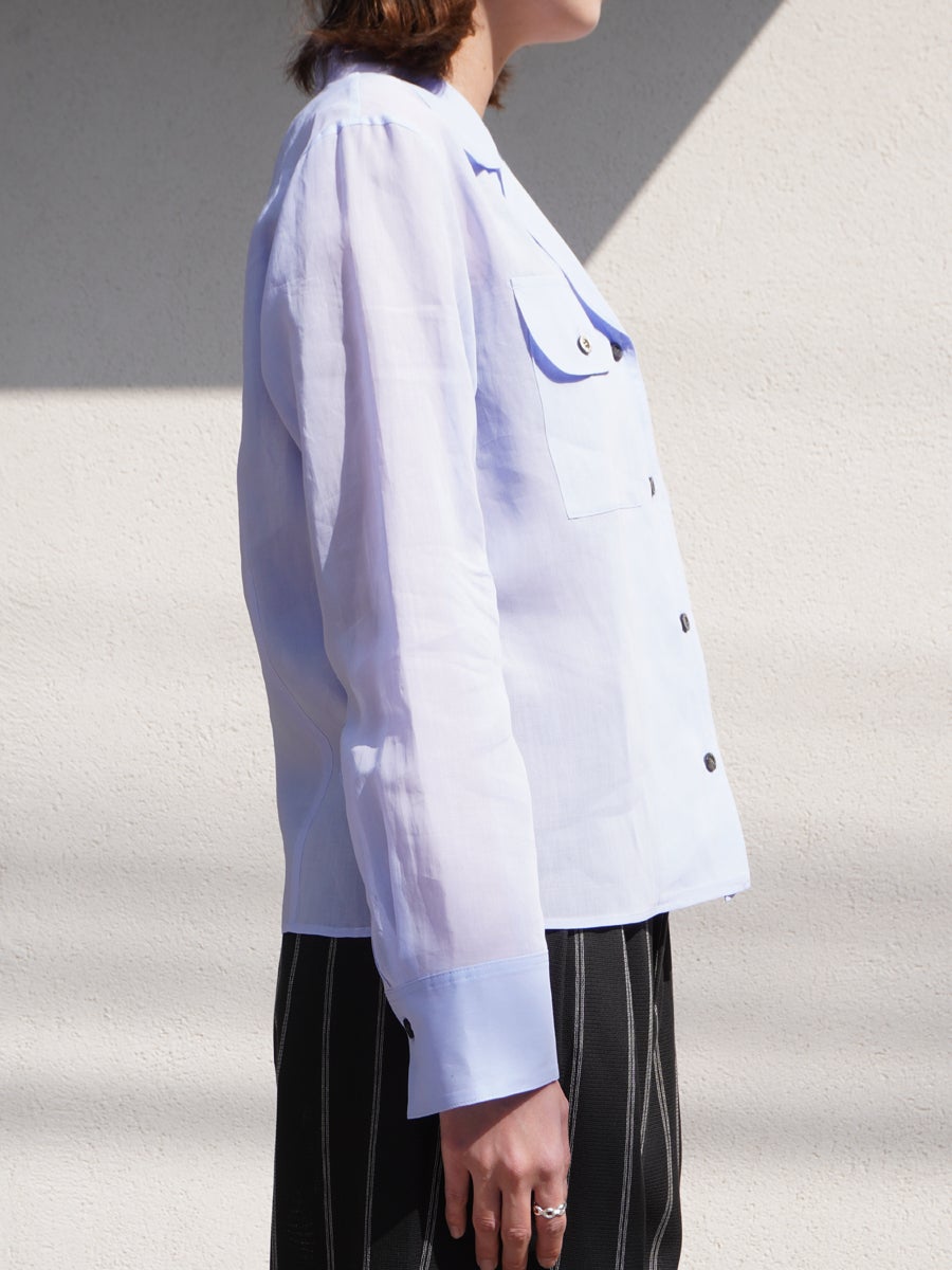 Sheer Double Pocket Shirt[Sax] | 1LDK (ワンエルディーケー) 公式サイト