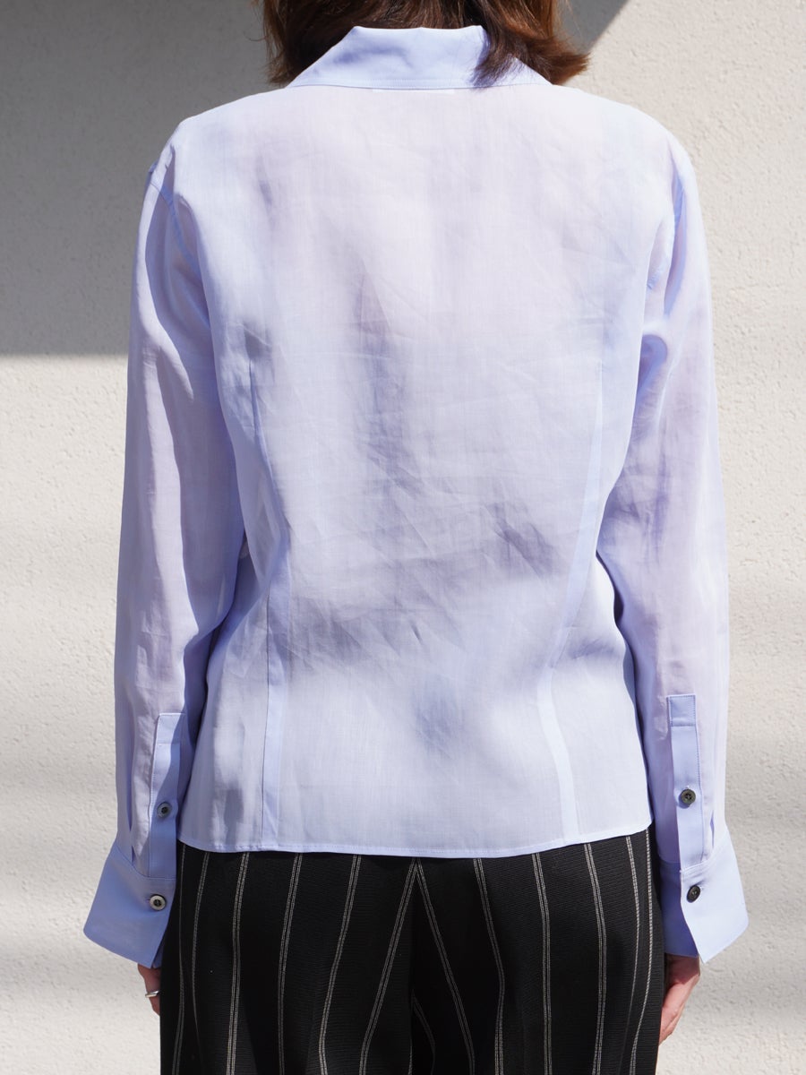 Sheer Double Pocket Shirt[Sax] | 1LDK (ワンエルディーケー) 公式サイト