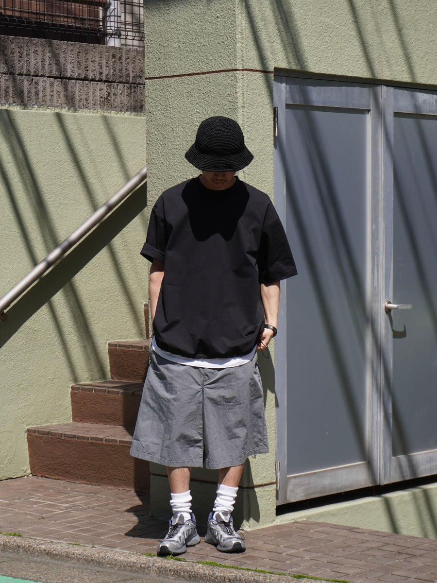 MENS】TECH DRAWSTRING S/S TEE[BLACK] | 1LDK (ワンエルディーケー
