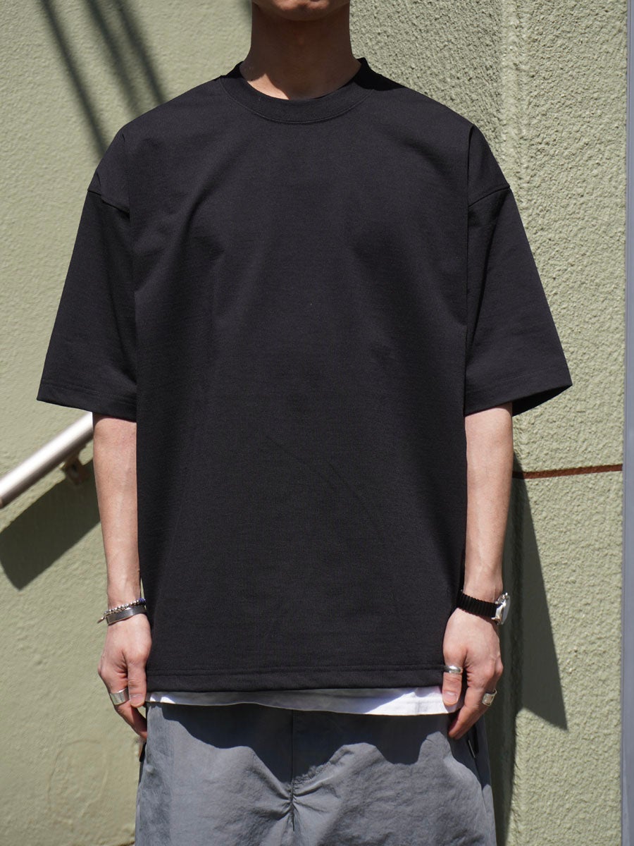 MENS】TECH DRAWSTRING S/S TEE[BLACK] | 1LDK (ワンエルディーケー