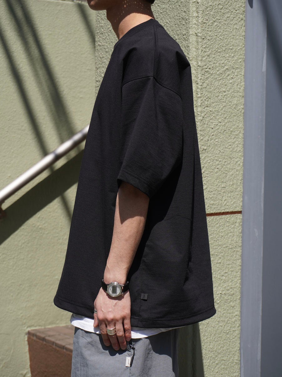 MENS】TECH DRAWSTRING S/S TEE[BLACK] | 1LDK (ワンエルディーケー