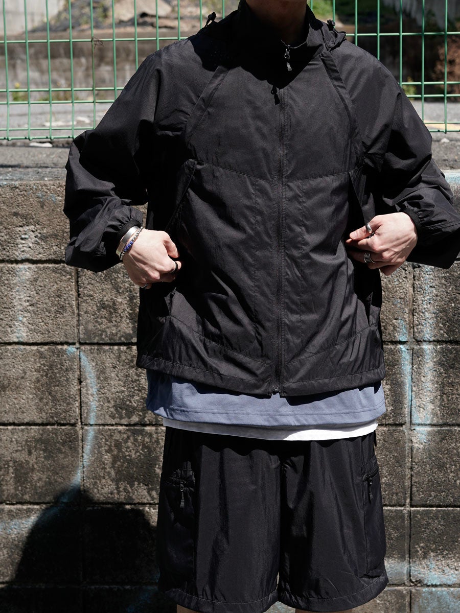 MENS】TECH PERTEX® RUN-GUN 2WAY PARKA[BLACK] | 1LDK (ワンエル