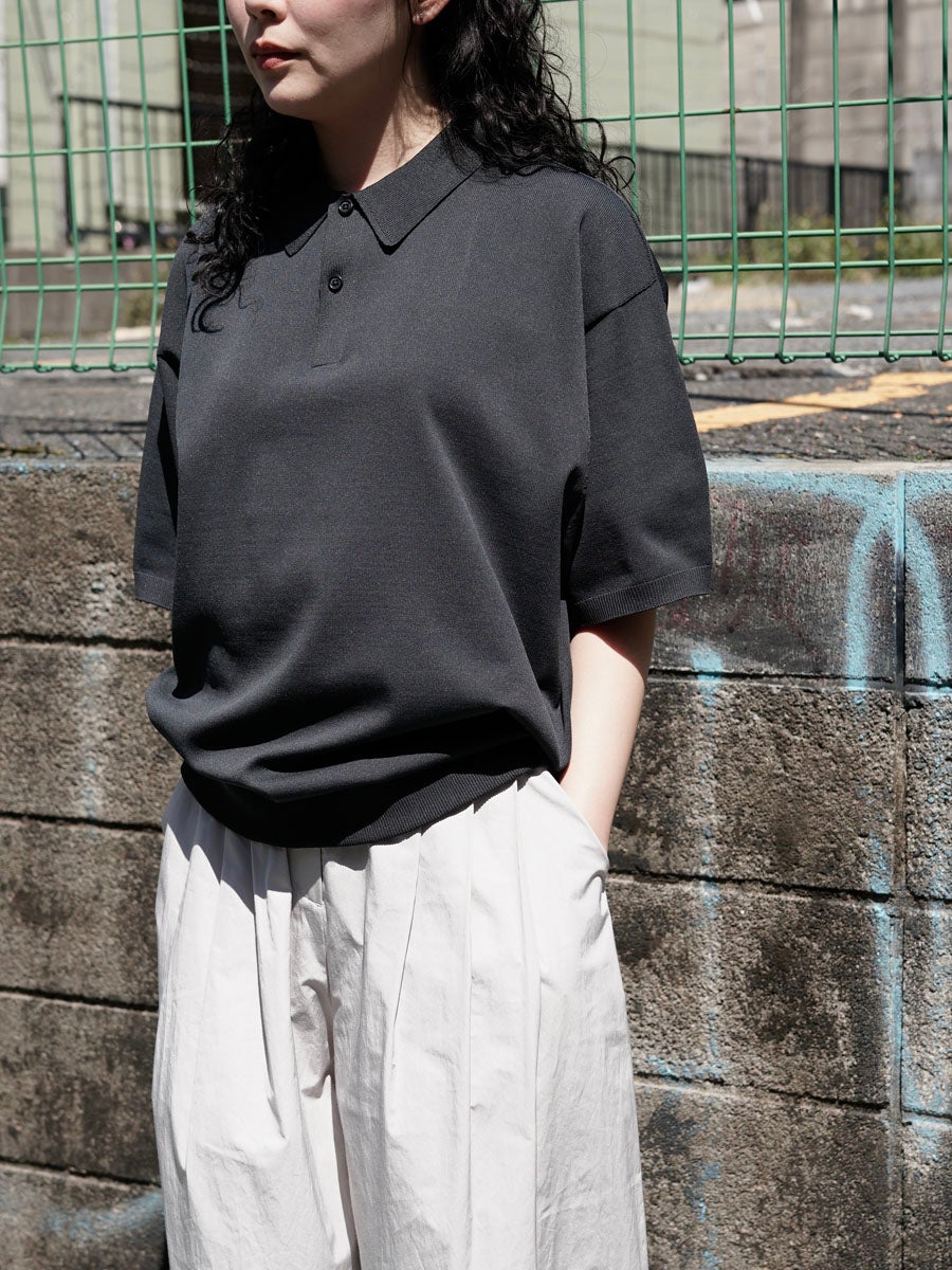 WOMENS】TECH KNIT POLO S/S[BLACK] | 1LDK (ワンエルディーケー) 公式